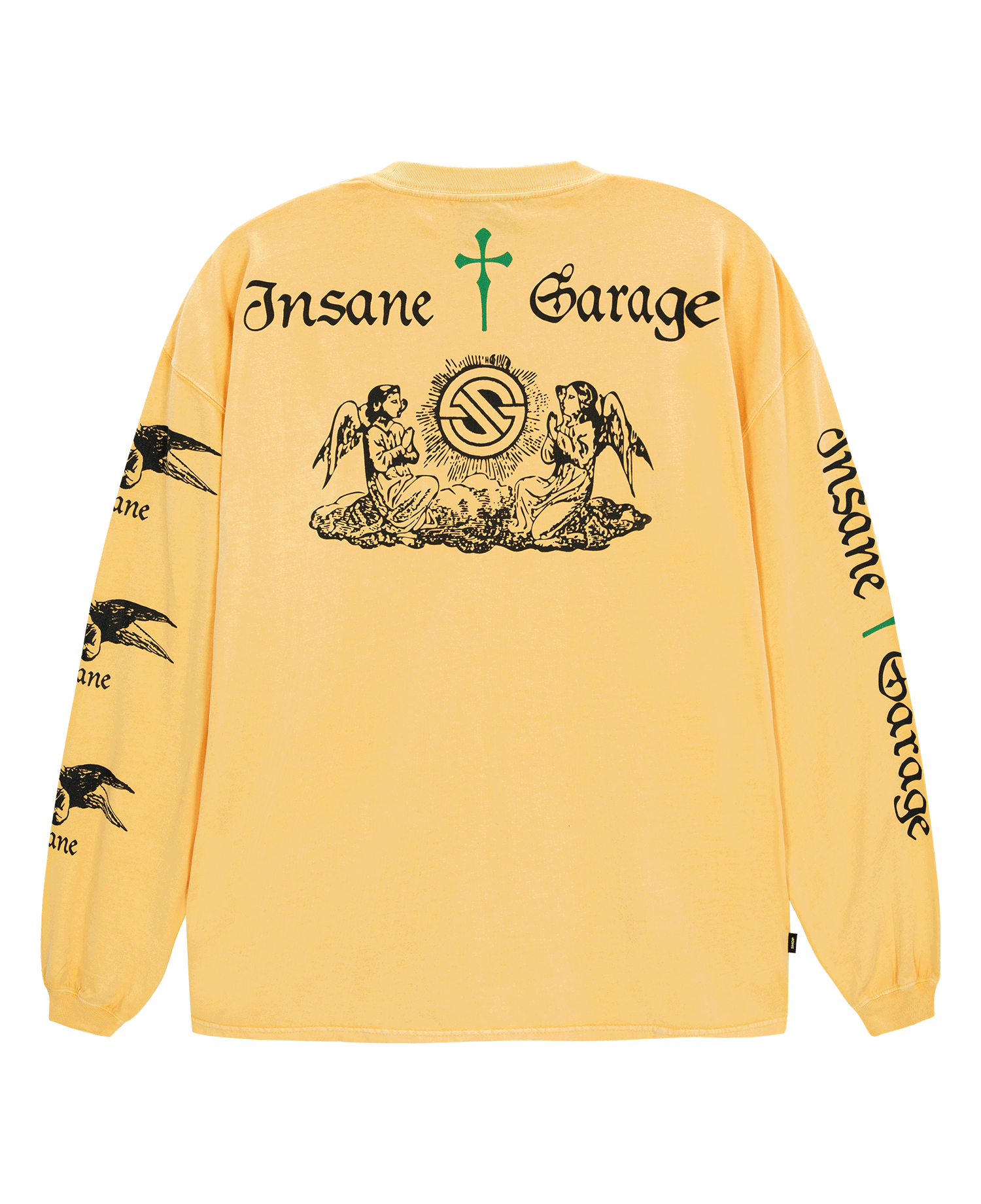 PRAY FOR INSANE LONG SLV T-SHIRT_YELLOW