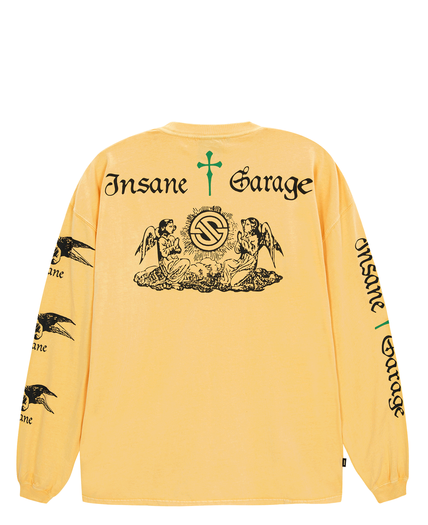 PRAY FOR INSANE LONG SLV T-SHIRT_YELLOW