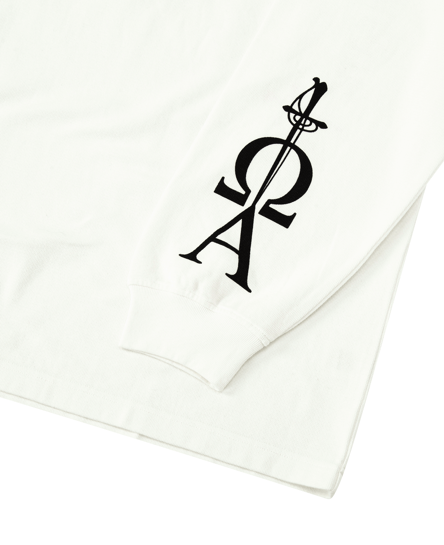 INSANE TEXTURED GRAPHIC LONG SLV T-SHIRT_IVORY