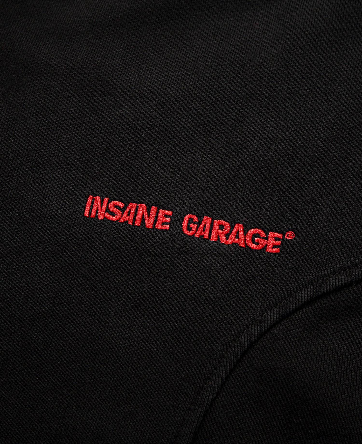 INSANE PADDED SHOULDER ZIP FRONT HOODIE_BLACK