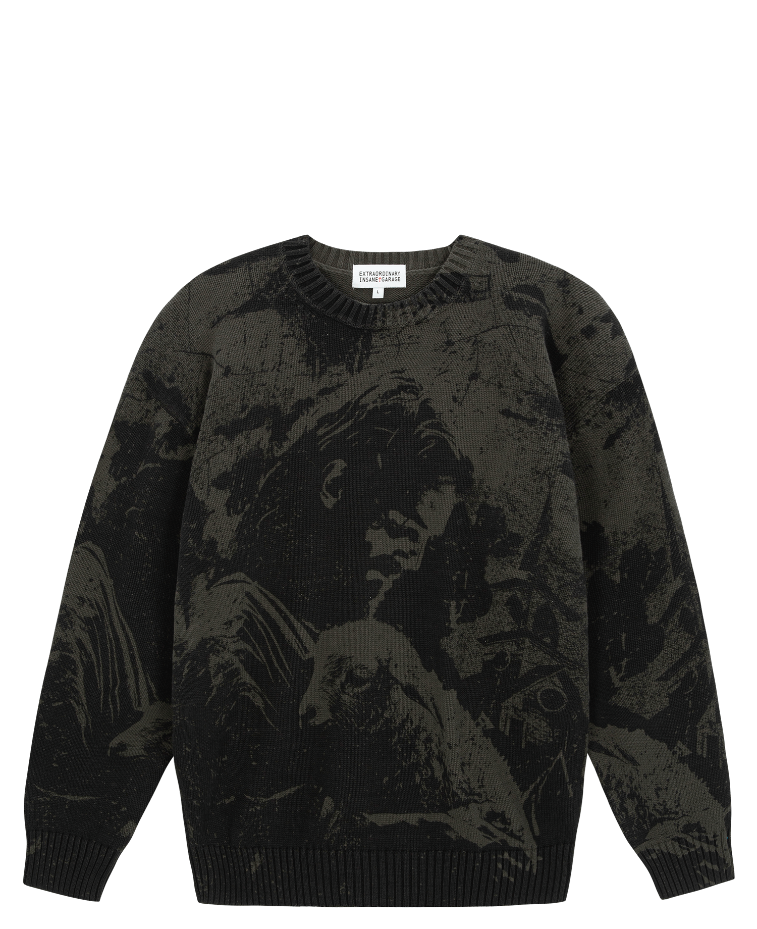 A GOOD SHEPHERD PRINTING SWEATER_KHAKI