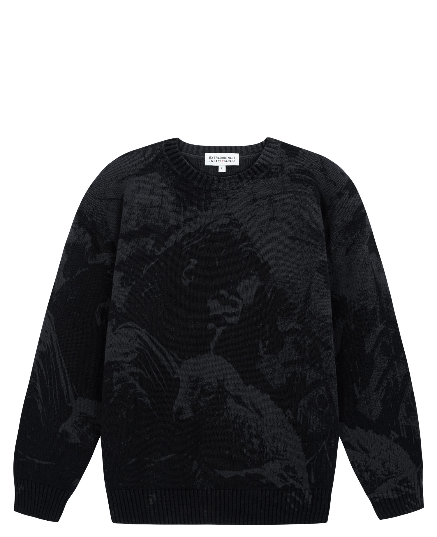 A GOOD SHEPHERD PRINTING SWEATER_CHARCOAL