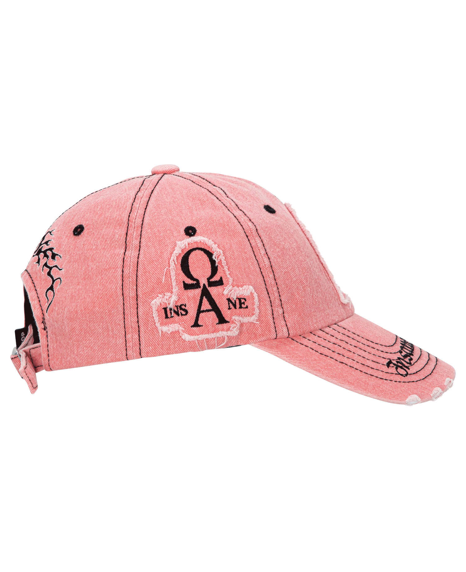 INSANE GRUNGE PATCH BALL CAP_PINK