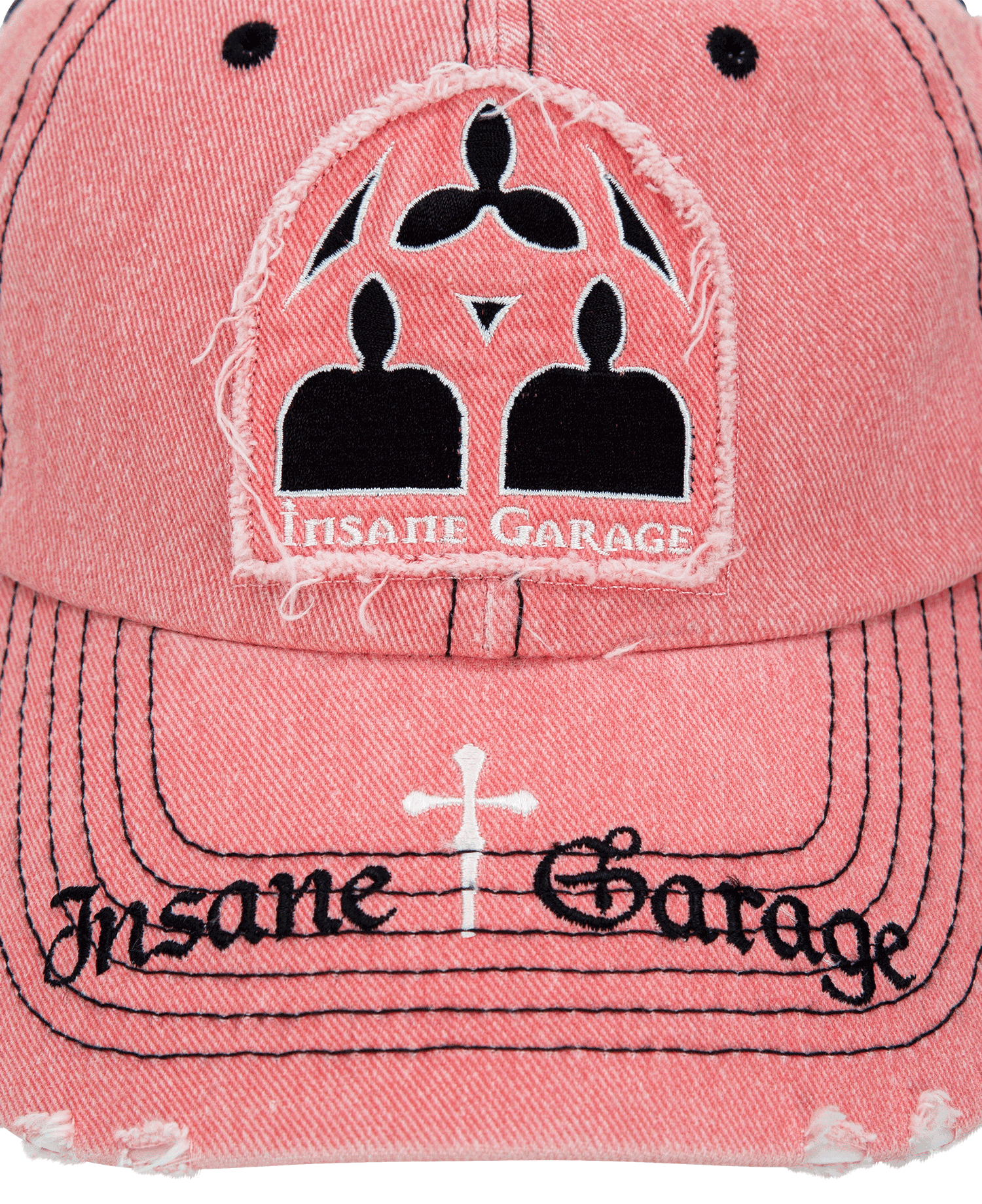 INSANE GRUNGE PATCH BALL CAP_PINK