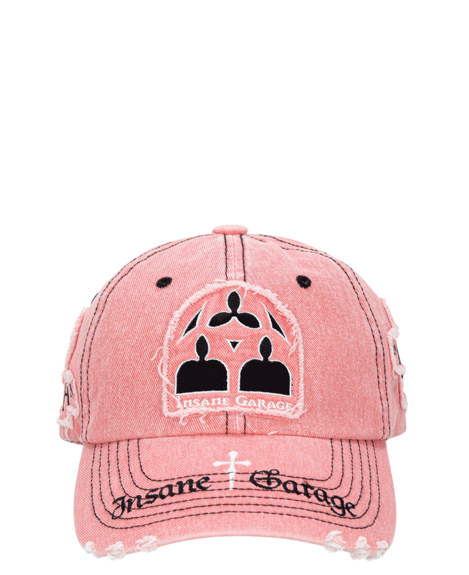 INSANE GRUNGE PATCH BALL CAP_PINK