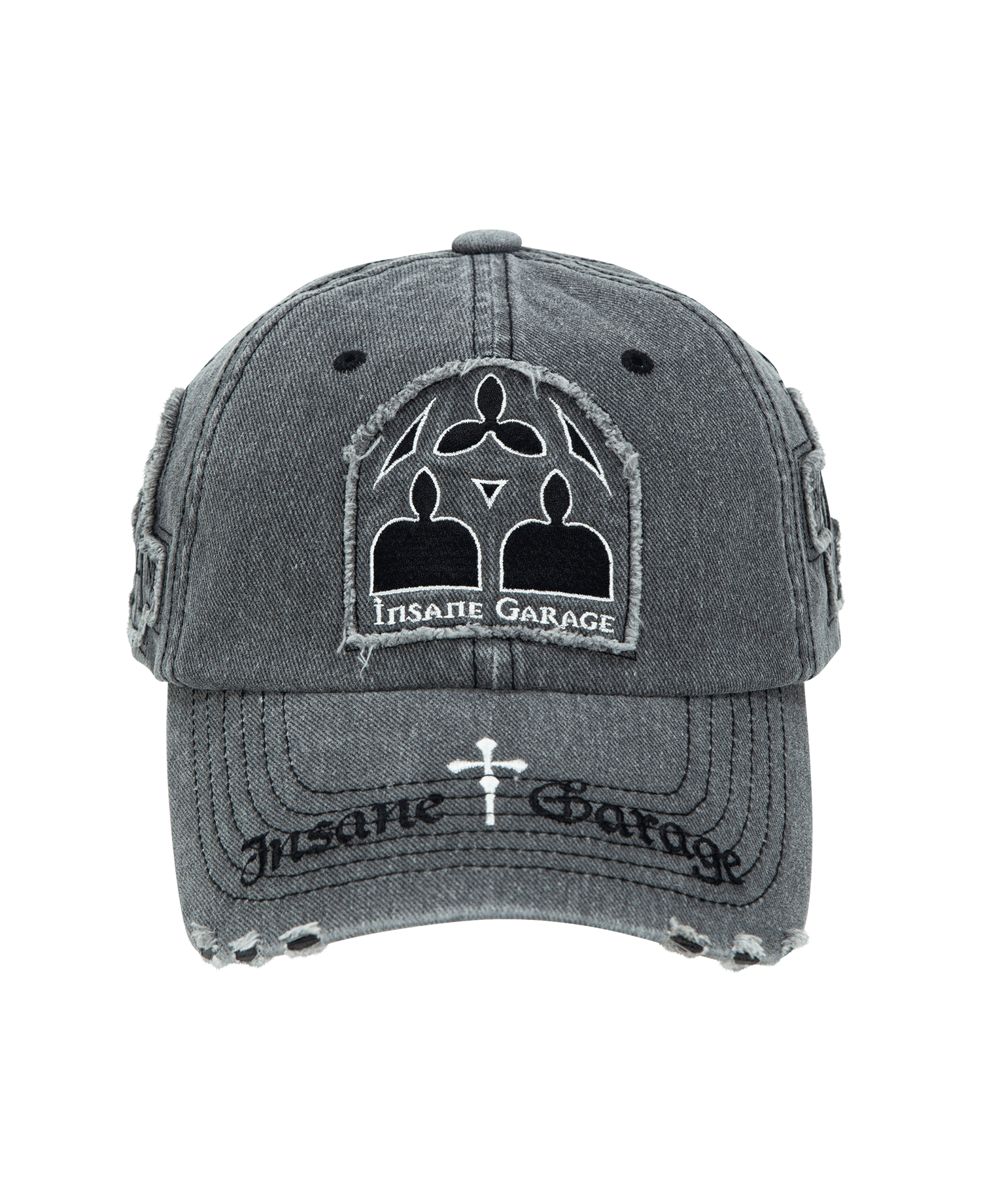 INSANE GRUNGE PATCH BALL CAP_CHARCOAL