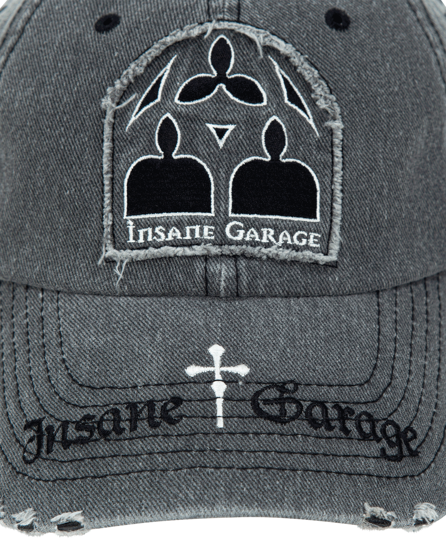 INSANE GRUNGE PATCH BALL CAP_CHARCOAL