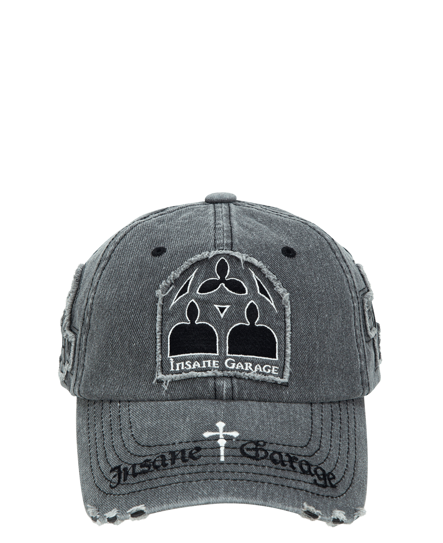 INSANE GRUNGE PATCH BALL CAP_CHARCOAL