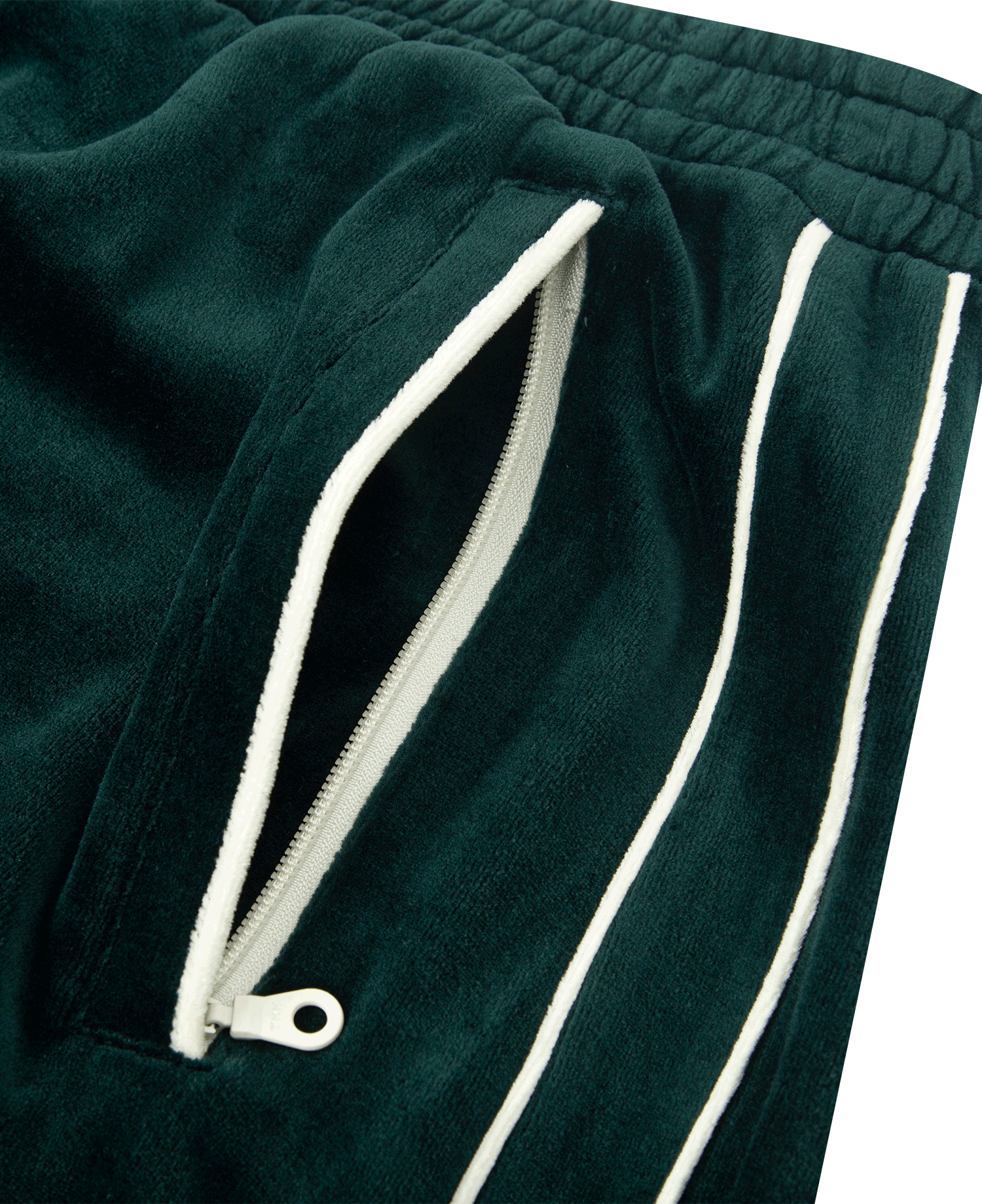 VELOUR TRACK PANTS_DEEP GREEN