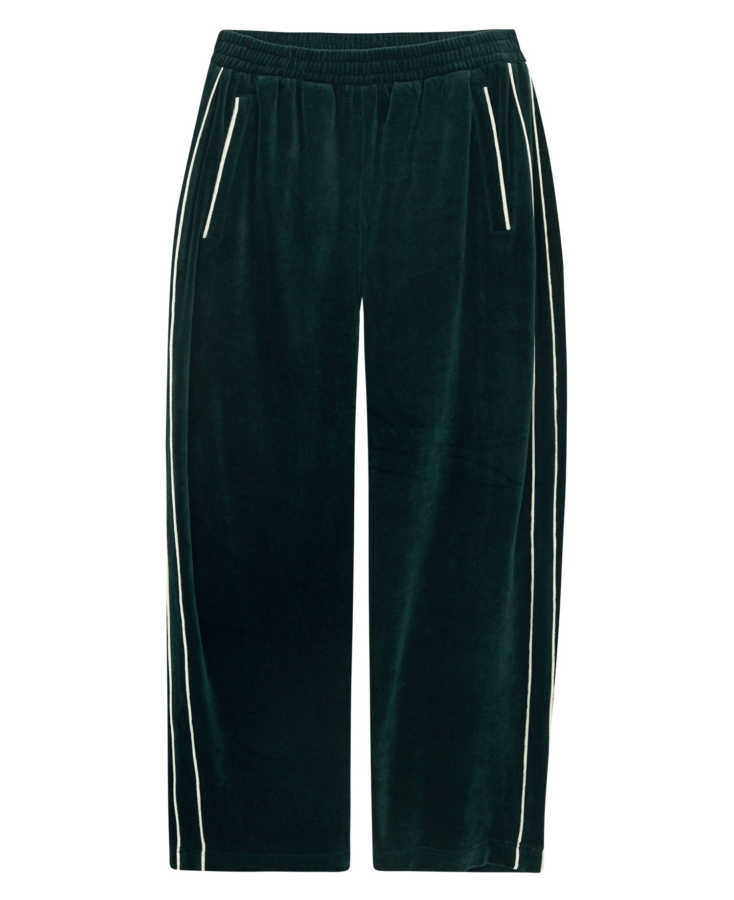 VELOUR TRACK PANTS_DEEP GREEN