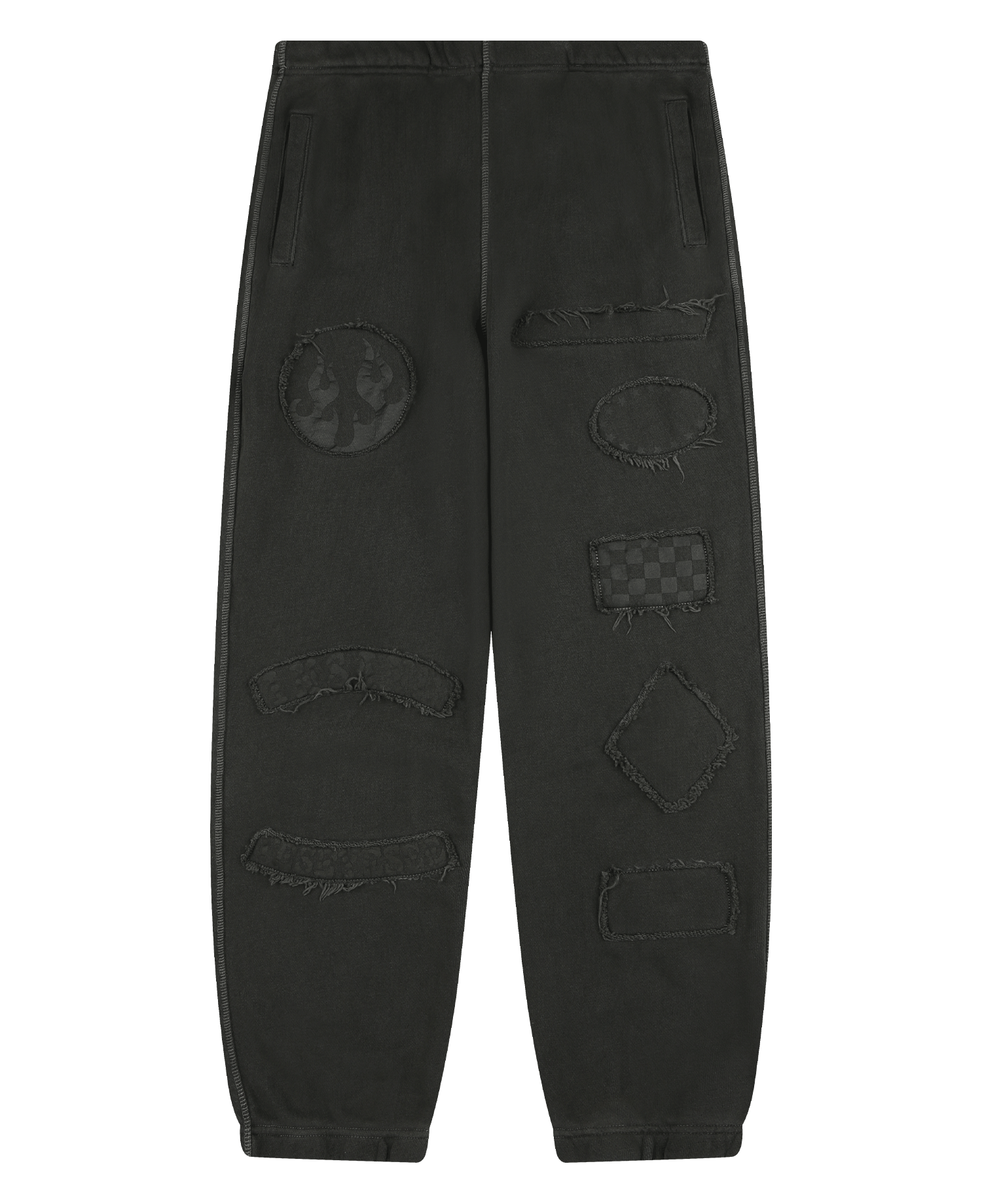 PIGMENT PATCHED SWEATPANTS_CHARCOAL