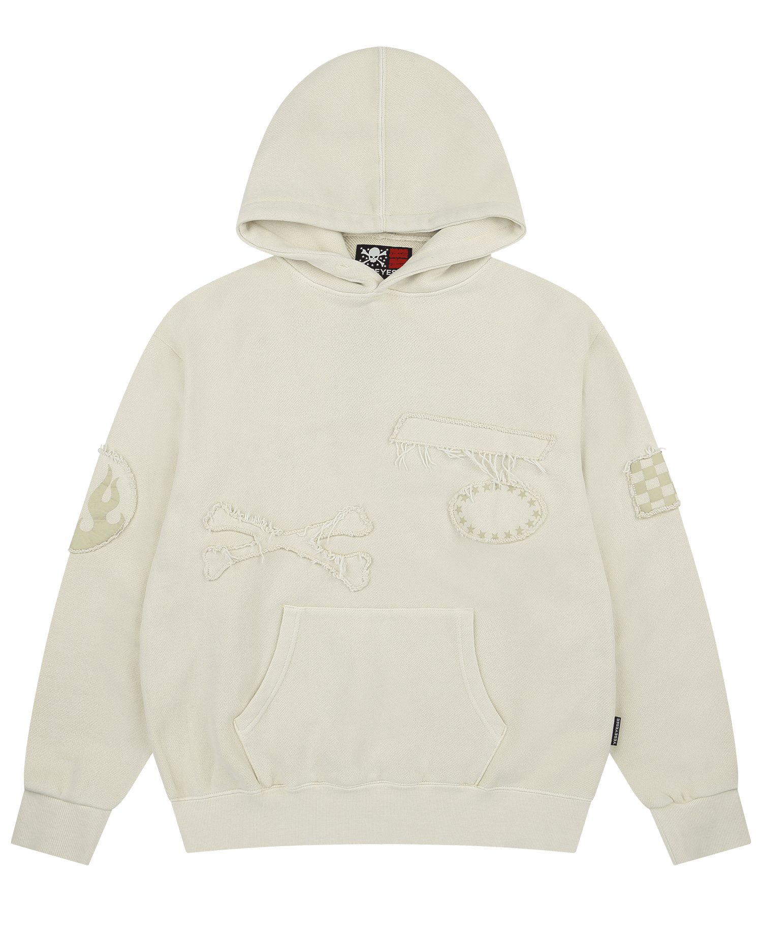 PIGMENT PATCHED HOODIE_ECRU