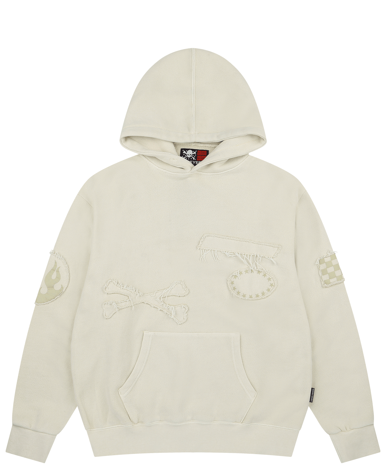 PIGMENT PATCHED HOODIE_ECRU