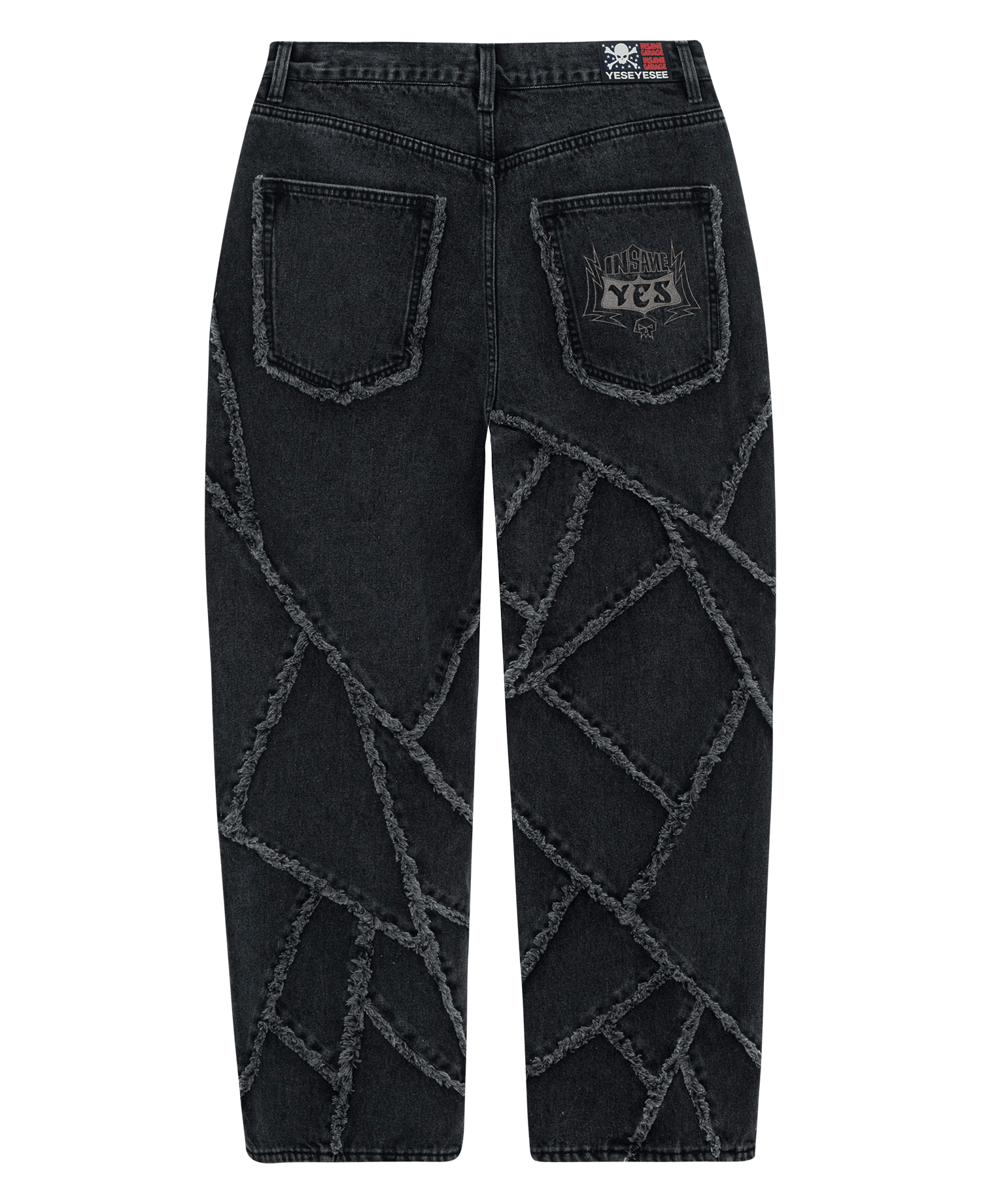 SLASH DENIM JEANS_BLACK