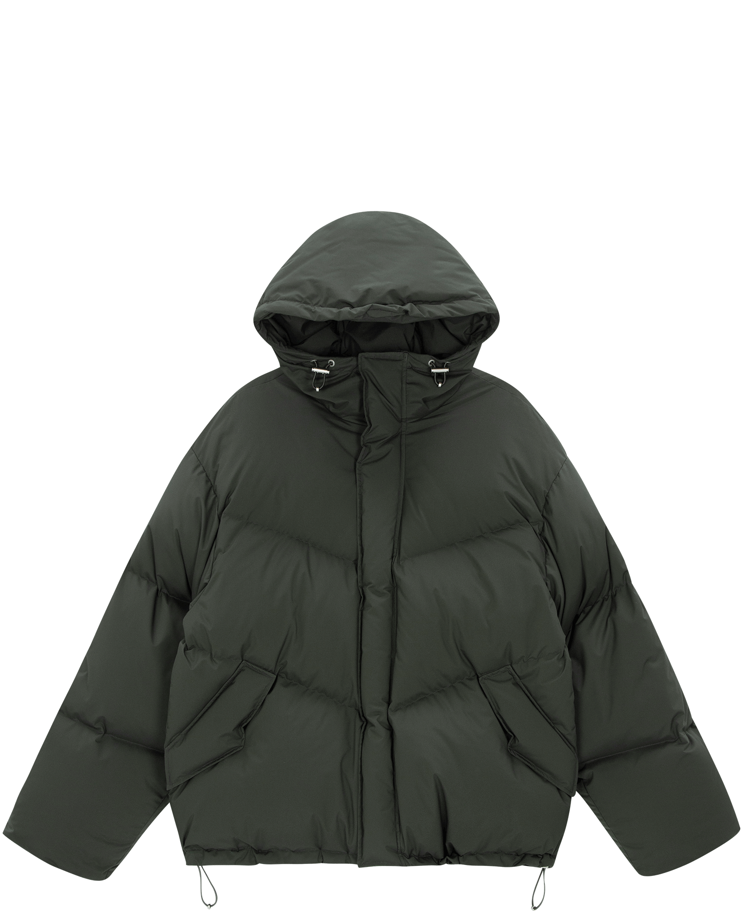 SHELL HOODIE PUFFER DOWN JACKET_KHAKI