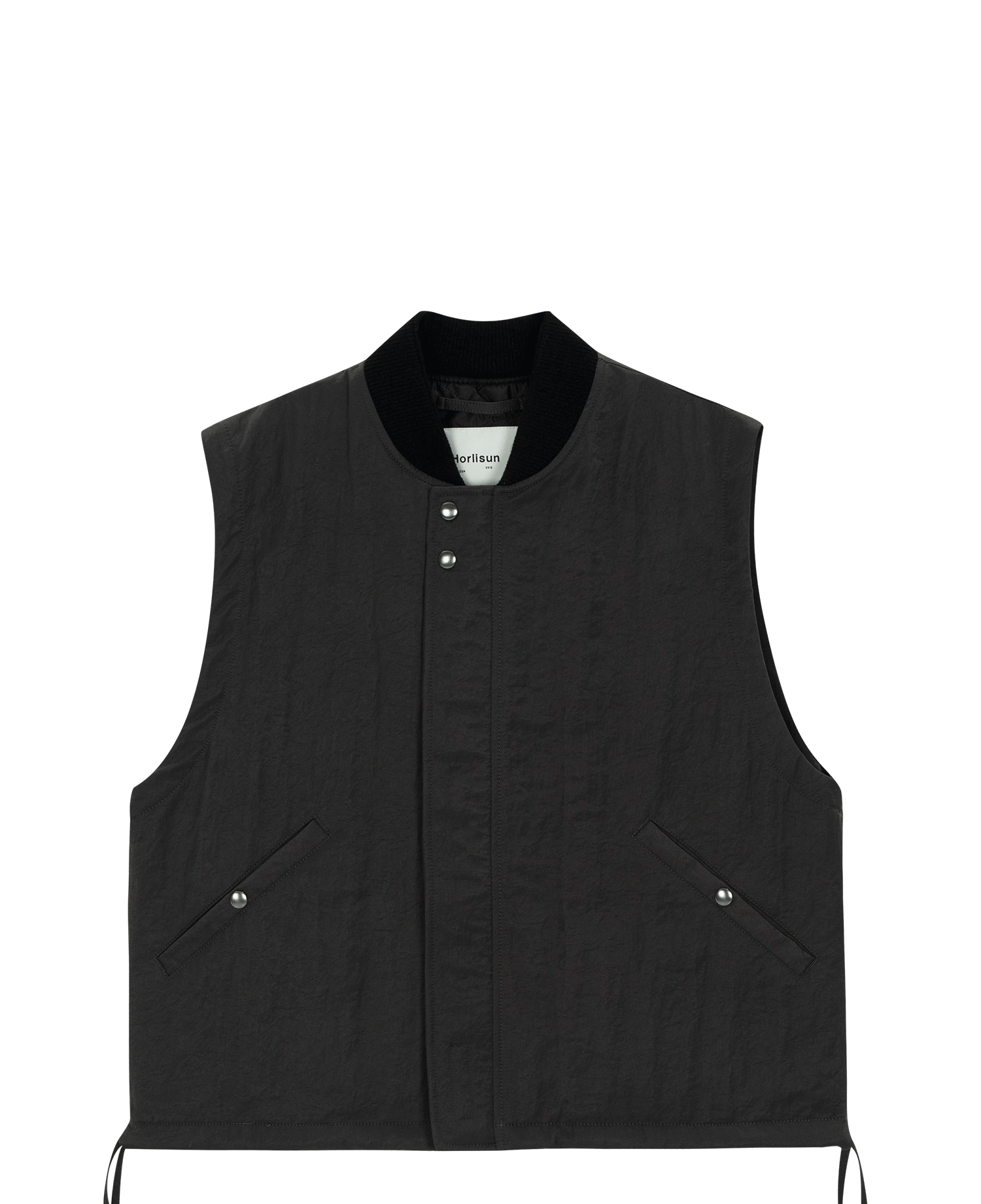 COOPER CREASE NYLON VEST_CHARCOAL