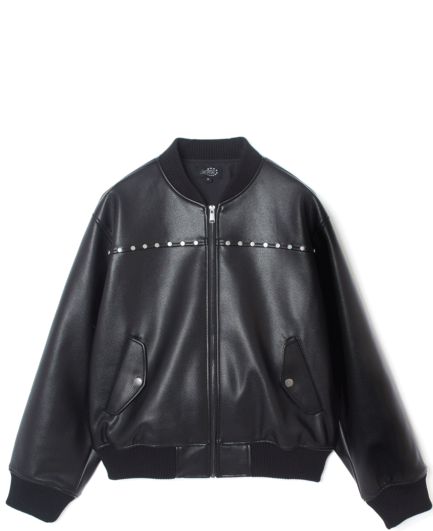 STUDDED BOMBER JACKET_BLACK