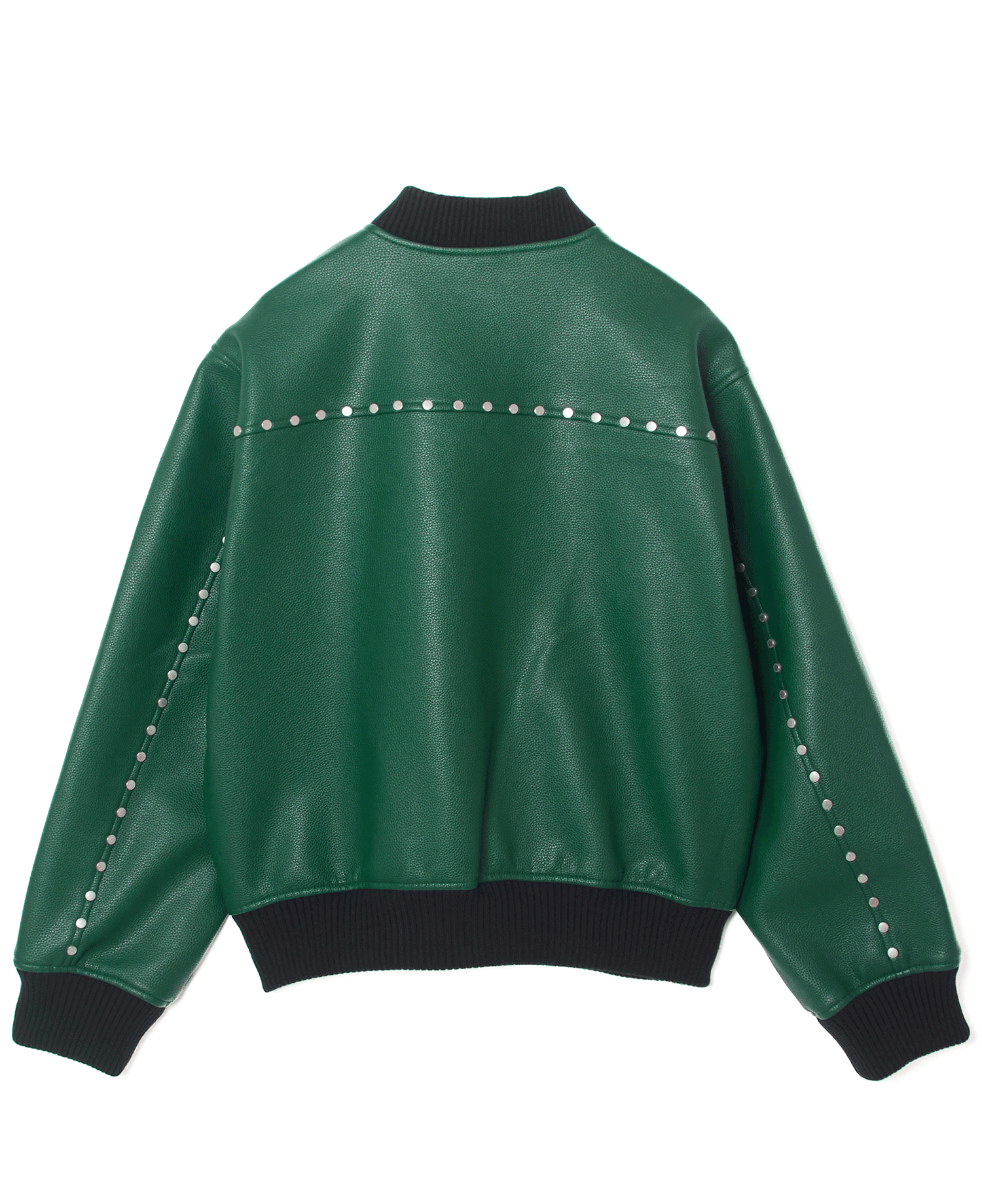 STUDDED BOMBER JACKET_GREEN