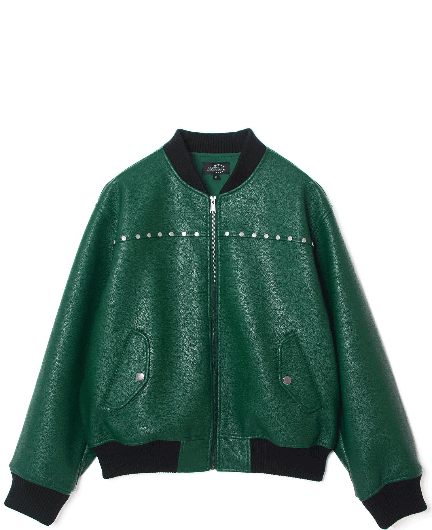 STUDDED BOMBER JACKET_GREEN