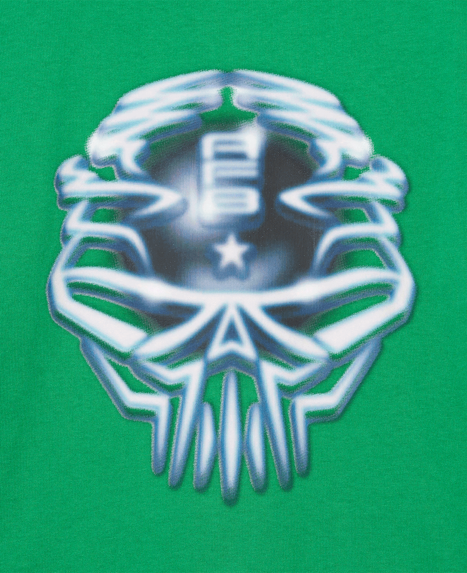 SKULL LAYERD TEE_GREEN