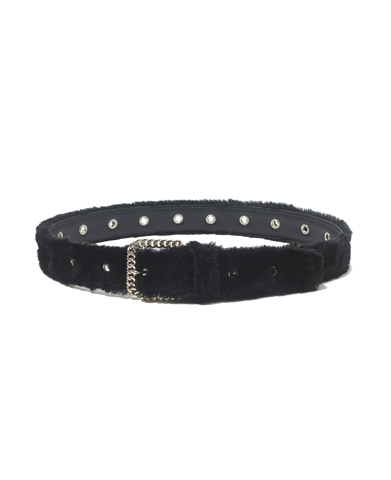 FUR BELT_BLACK