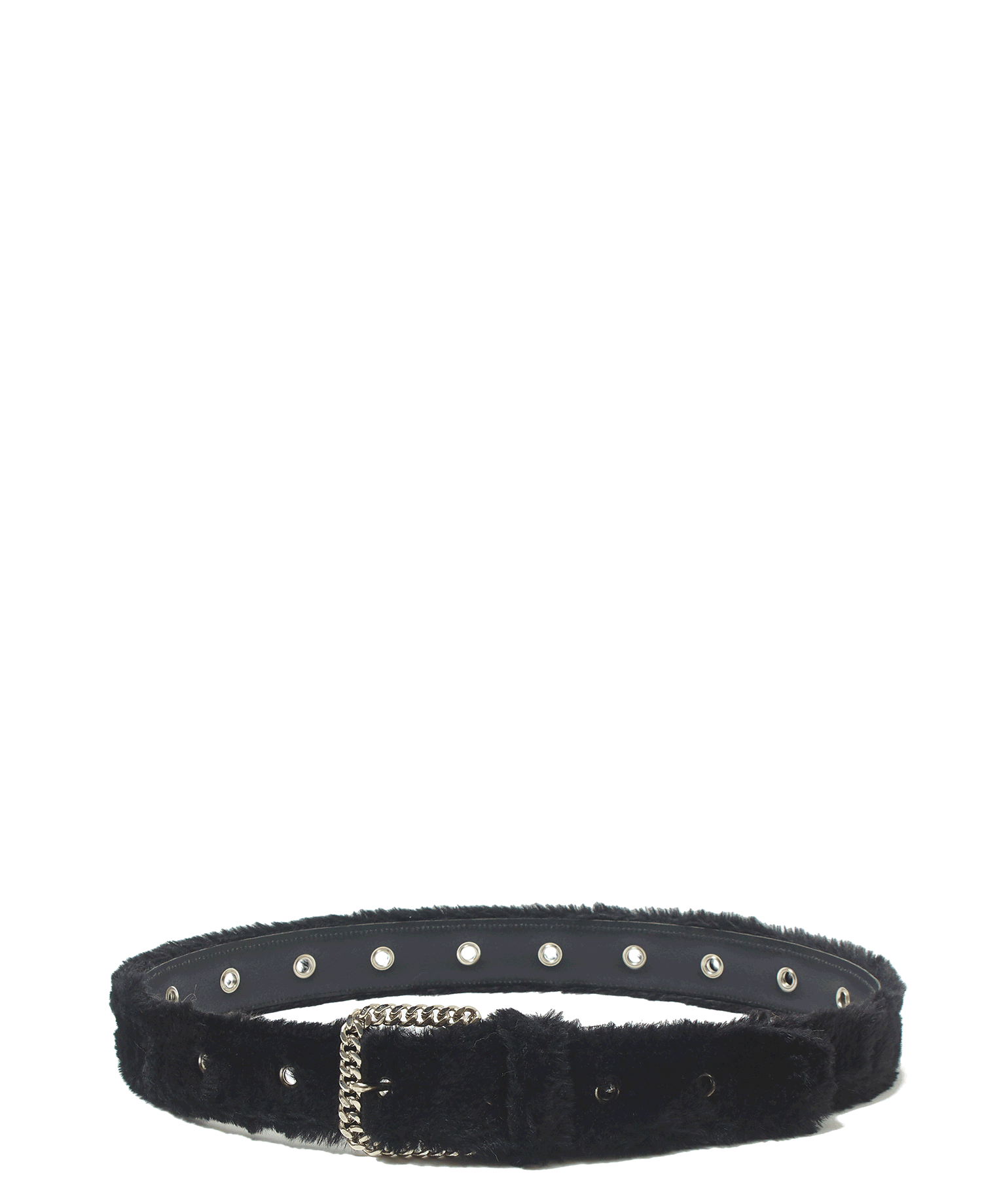 FUR BELT_BLACK