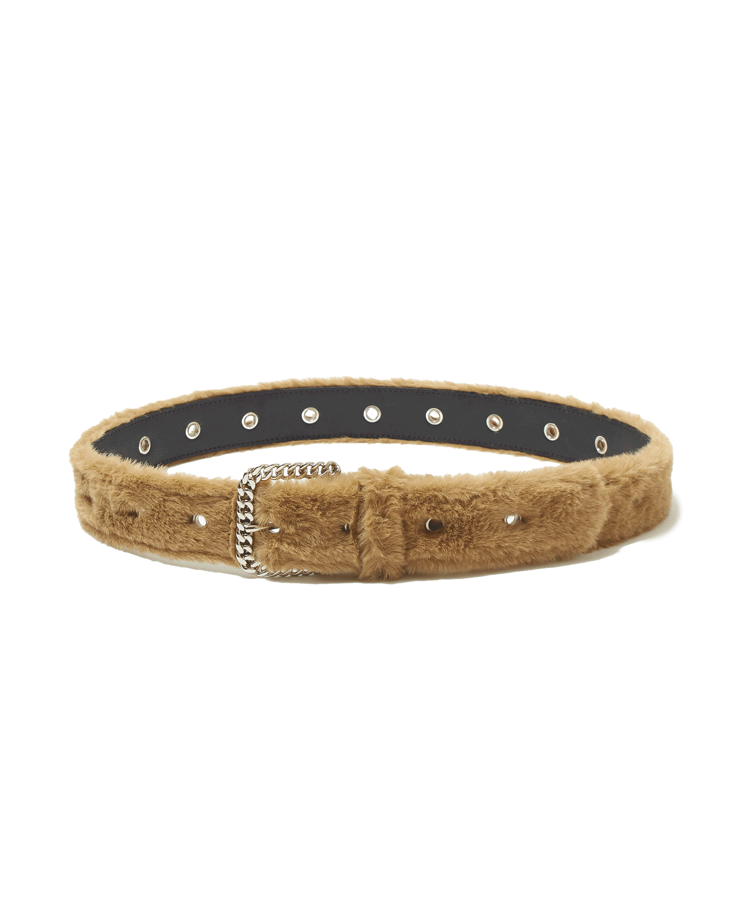 FUR BELT_CAMEL