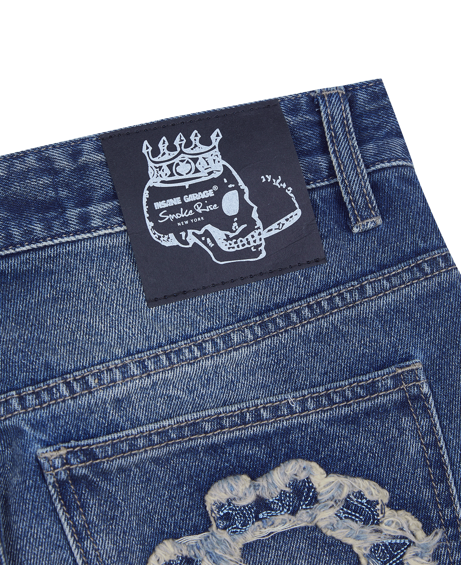 EMBROIDERED PATCHES JEANS_FORDHAM BLUE