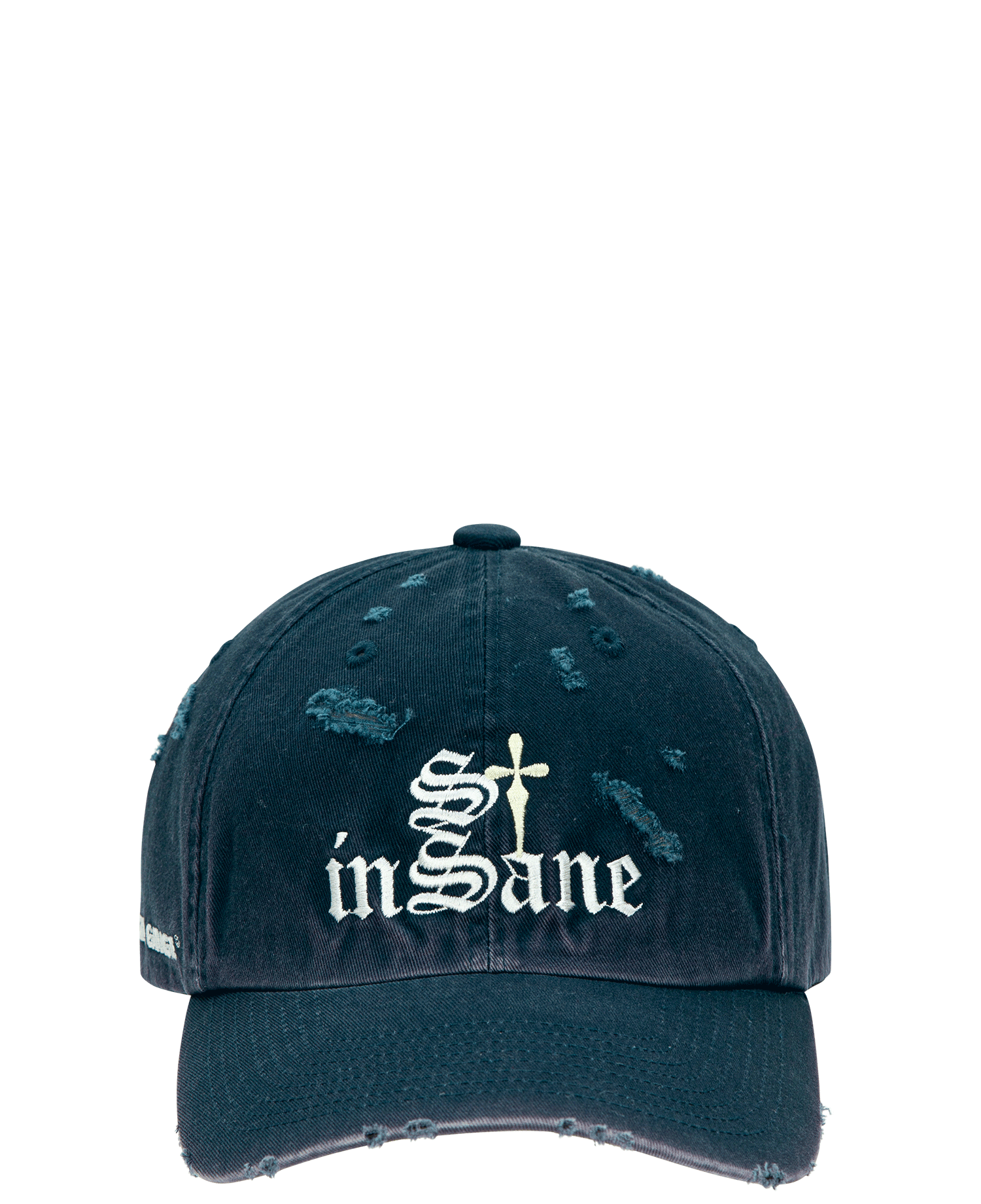 INSANE CROSS GRUNGE BALL CAP_NAVY