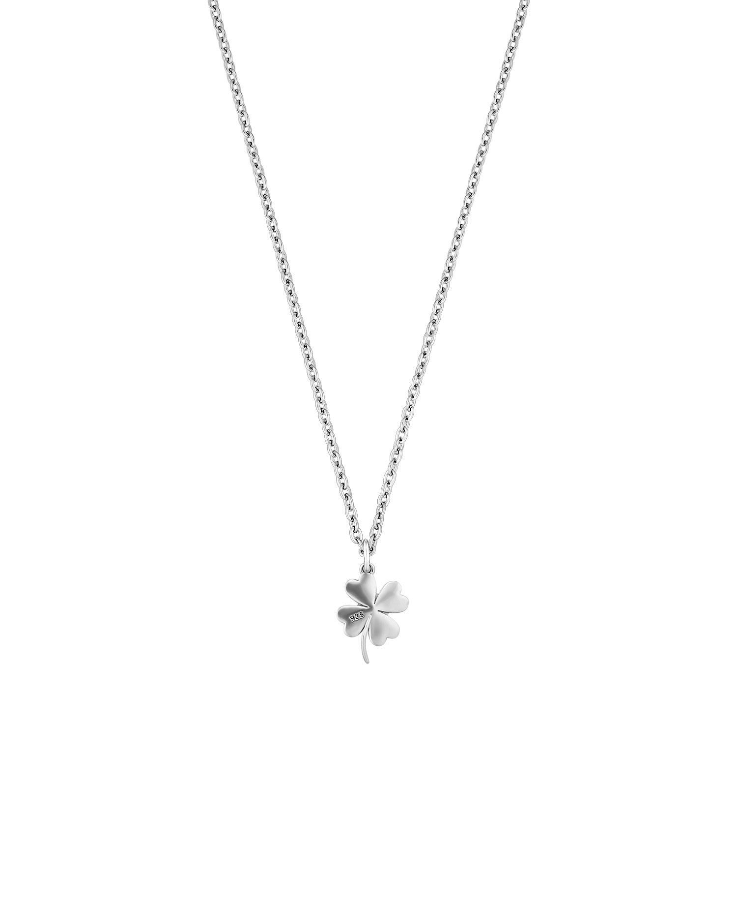 INSANE TURQUOISE FOUR-LEAF CLOVER NECKLACE_SILVER