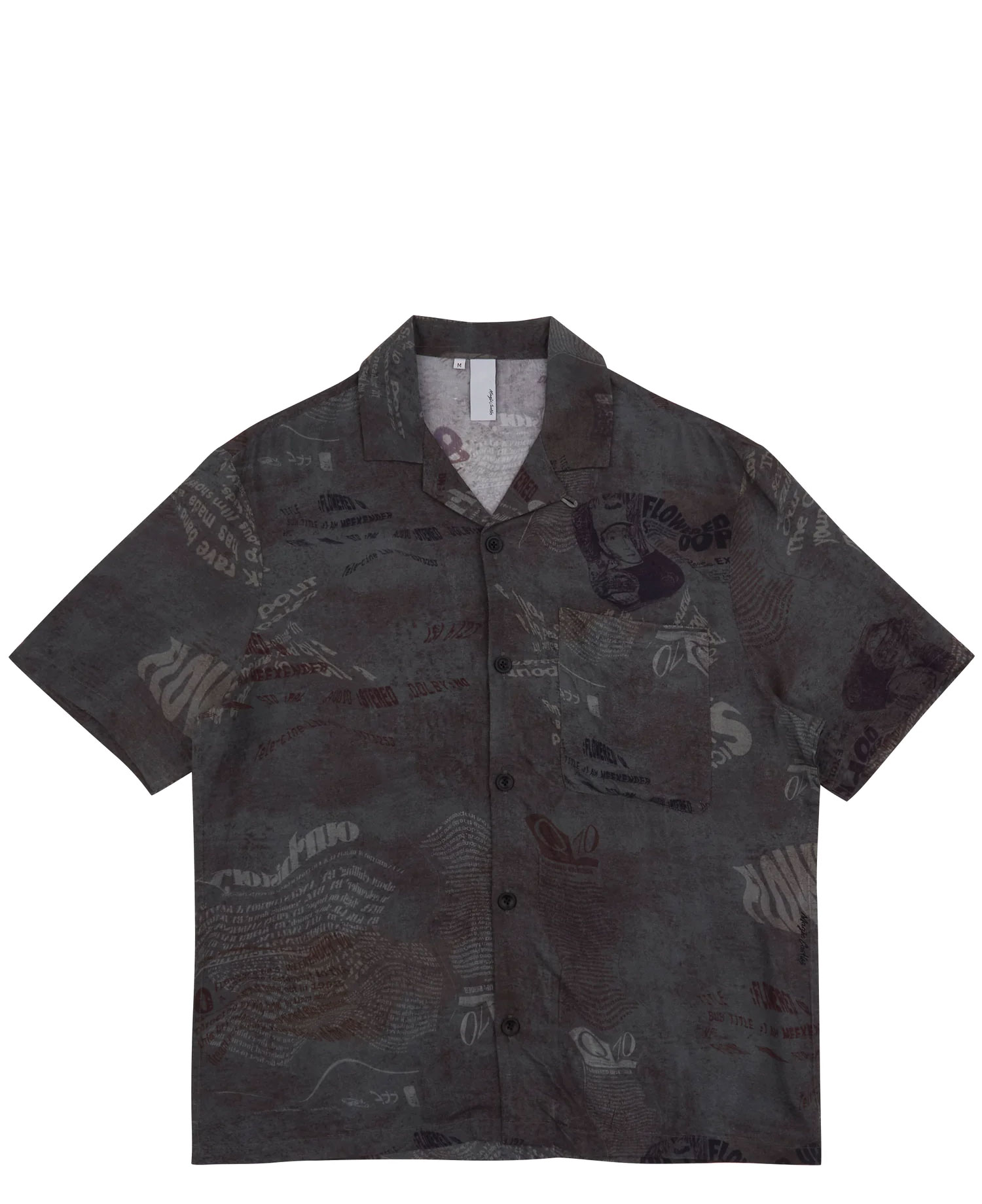 MAGIC CASTLES SHORT SLV WAVE SHIRT_CHARCOAL