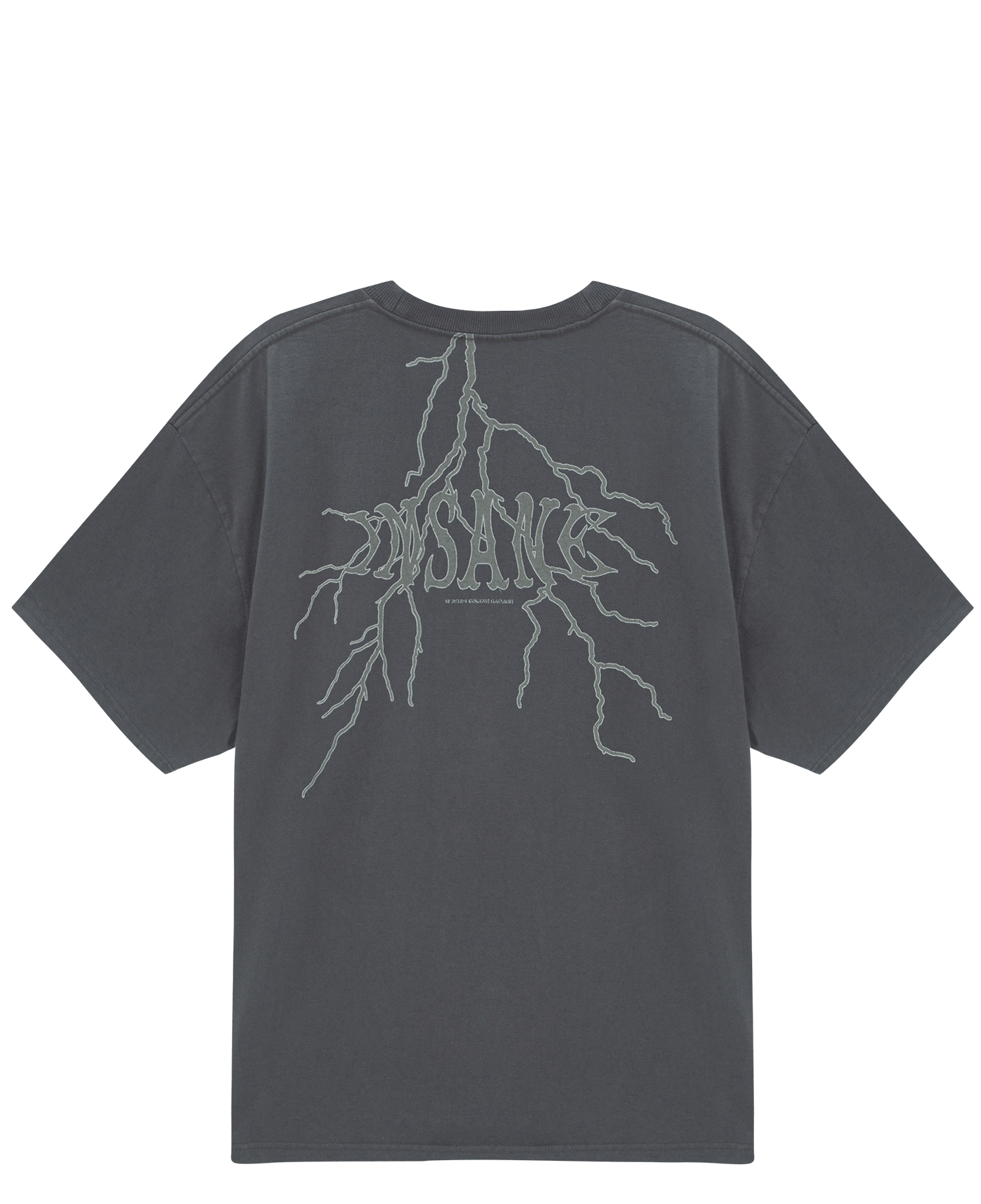 INSANE WASHED GRAPHIC T-SHIRT_CHARCOAL