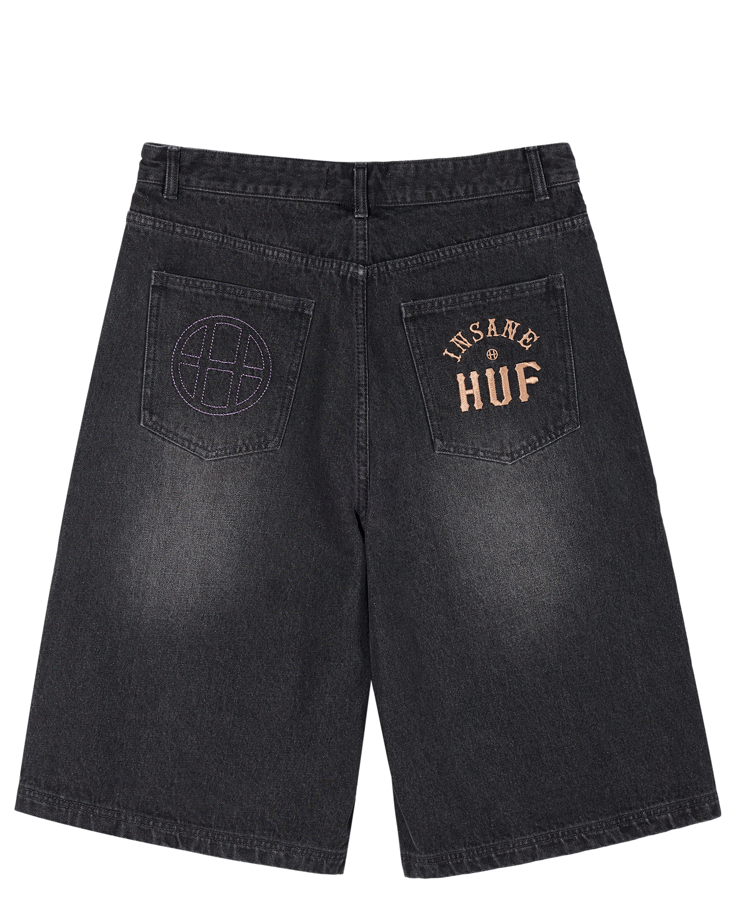 HUF X INSANE GARAGE SHORTS_CHARCOAL