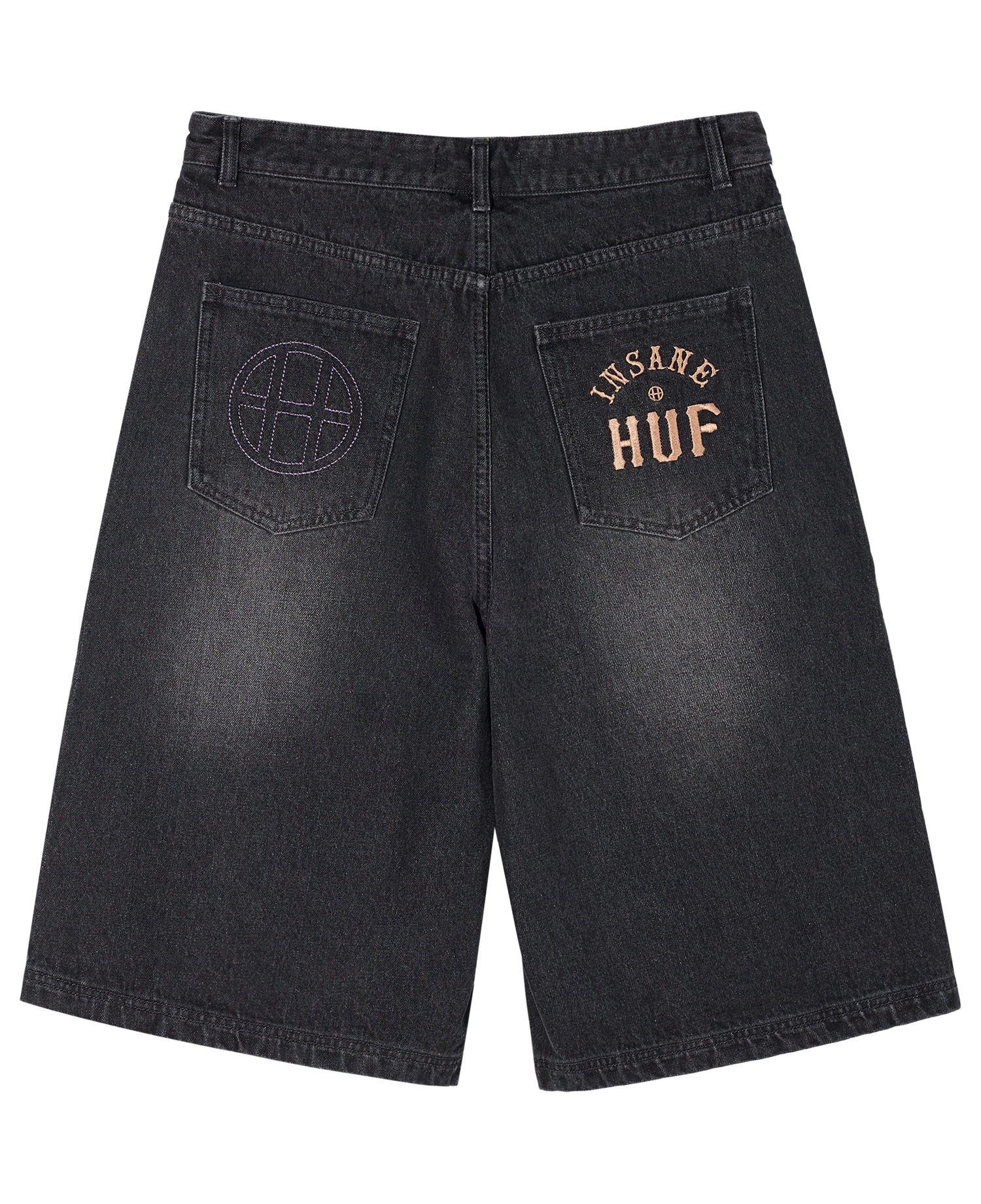 HUF X INSANE GARAGE STUD SHORTS_CHARCOAL