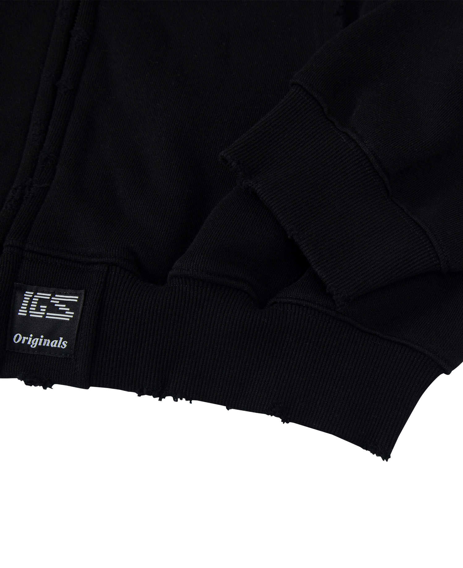 INSANE PANTHER SCRATCH ZIP FRONT HOODIE_BLACK