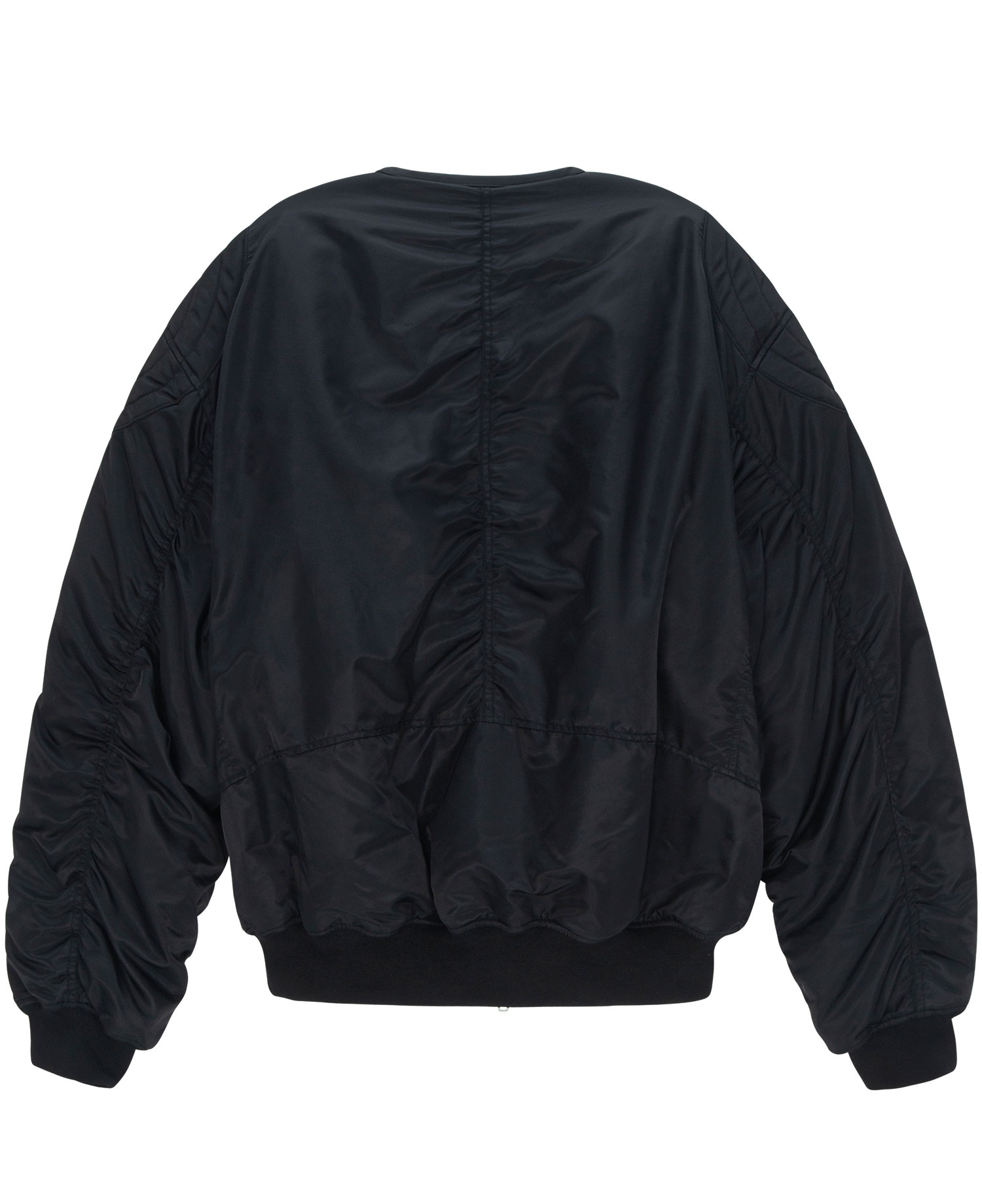 INSANE PADDED NYLON BOMBER JACKET_BLACK