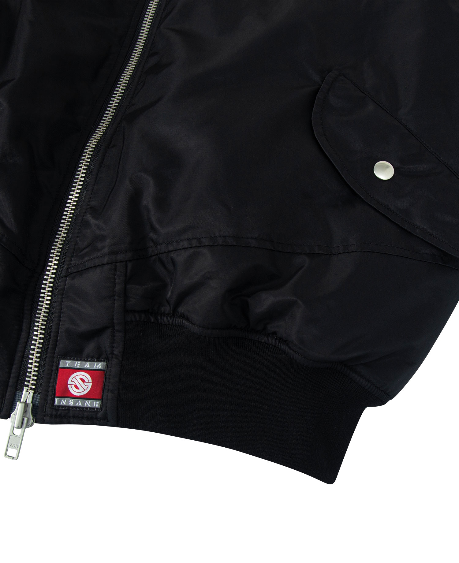 INSANE PADDED NYLON BOMBER JACKET_BLACK