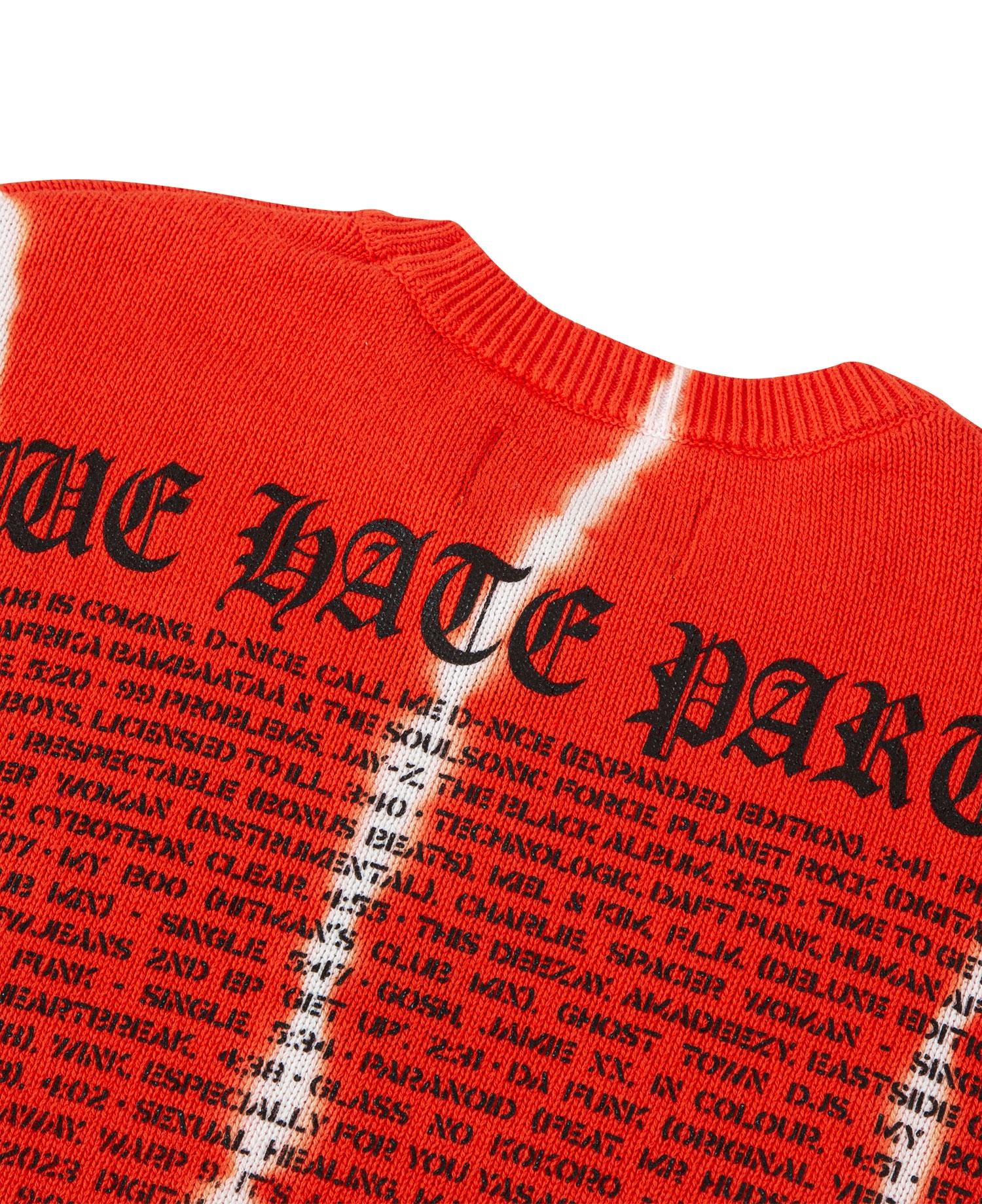 INSANE WE HATE PARTY KNIT PULL OVER_ORANGE