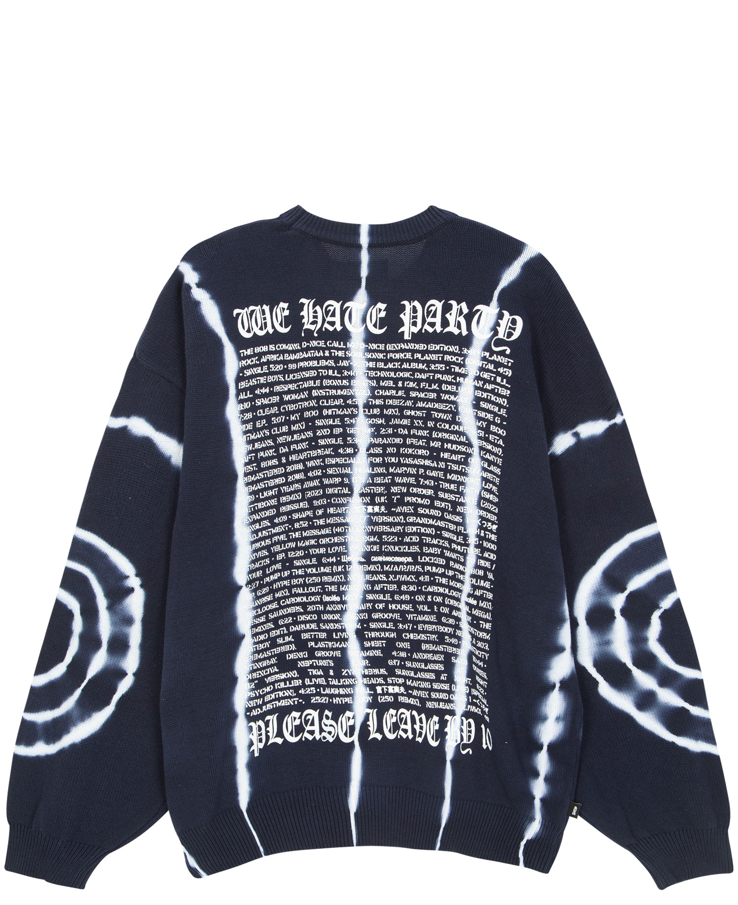 INSANE WE HATE PARTY KNIT PULL OVER_NAVY