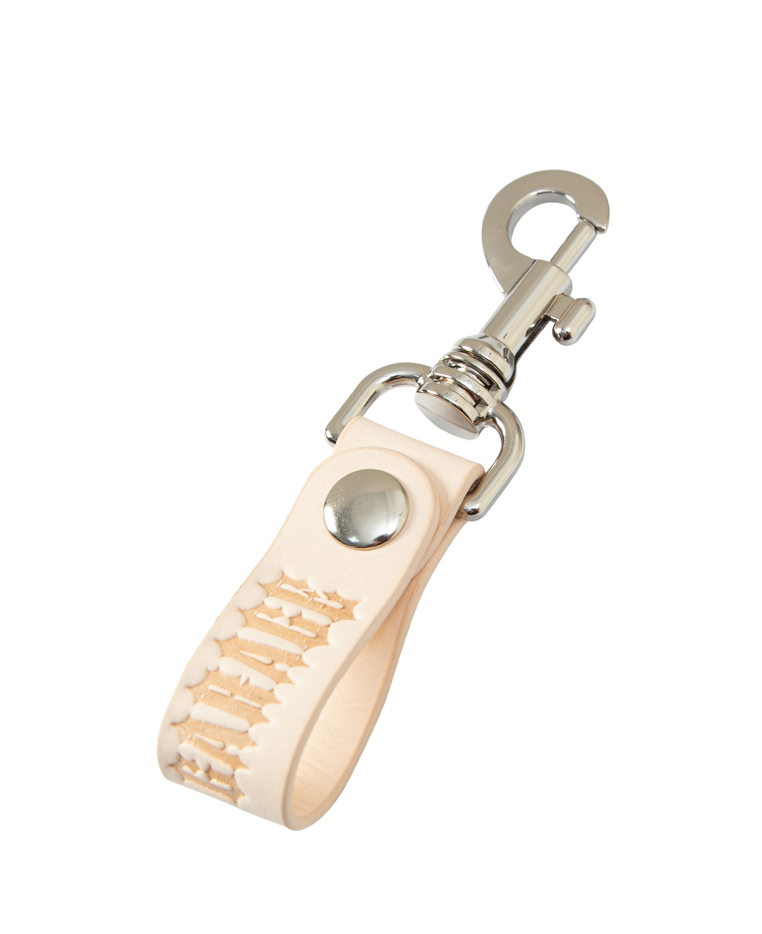 INSANE LEATHER KEY LOOP_CREAM