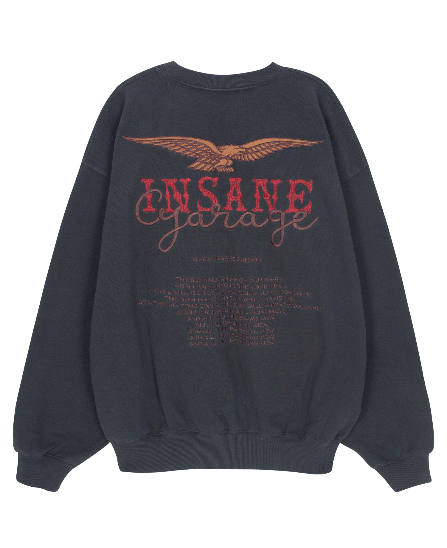 INSANE EMBROIDERED CREWNECK_BLACK