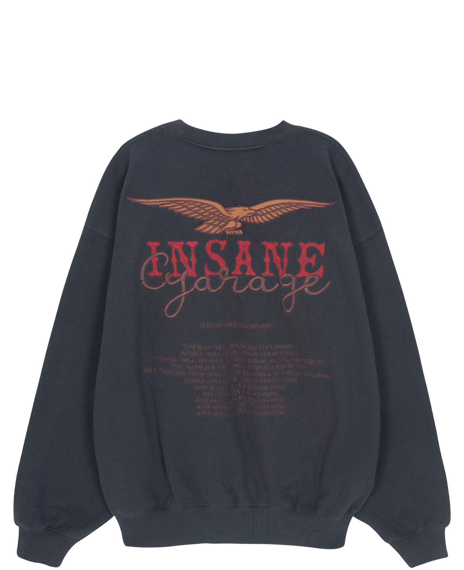 INSANE EMBROIDERED CREWNECK_BLACK