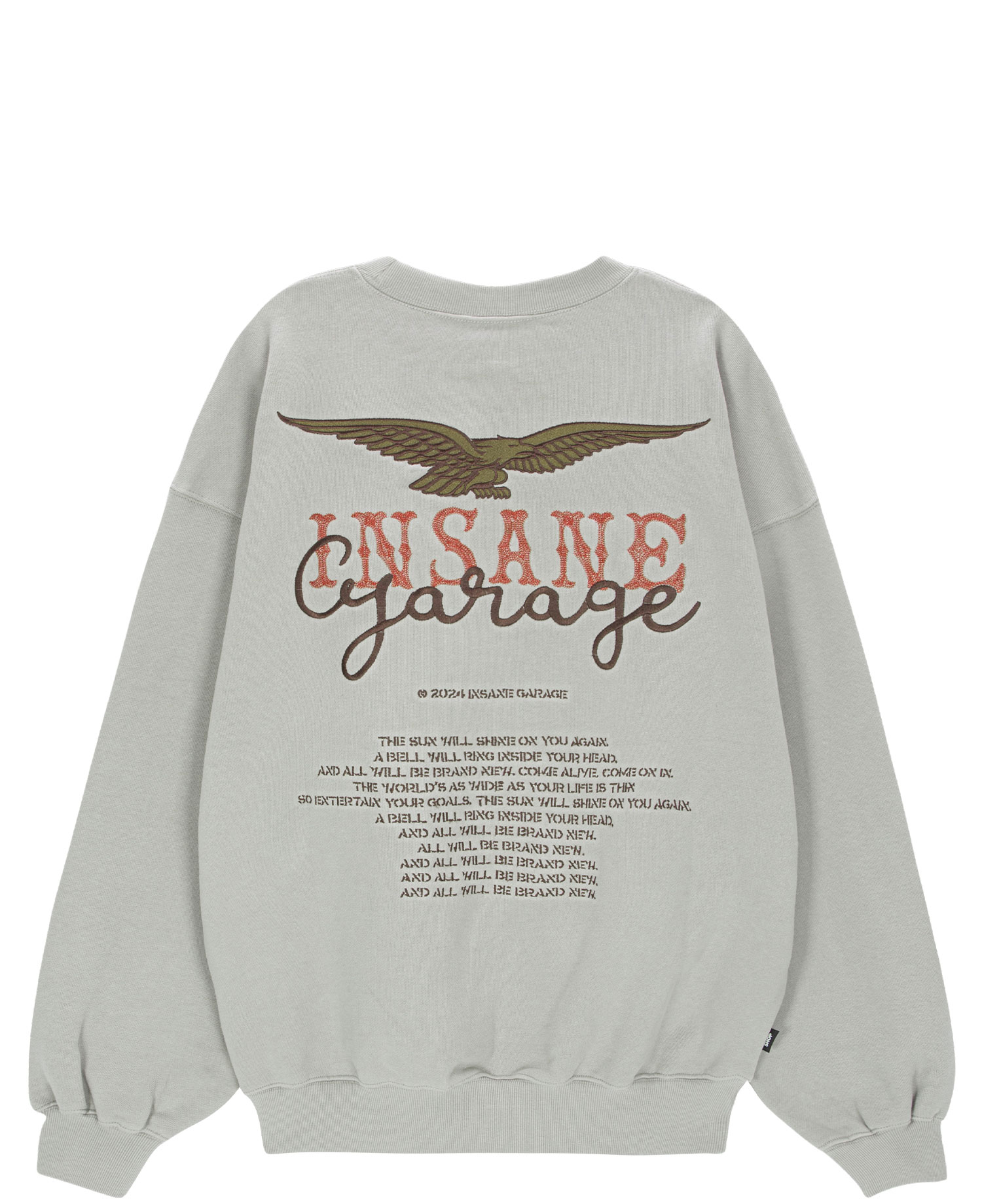 INSANE EMBROIDERED CREWNECK_TAN