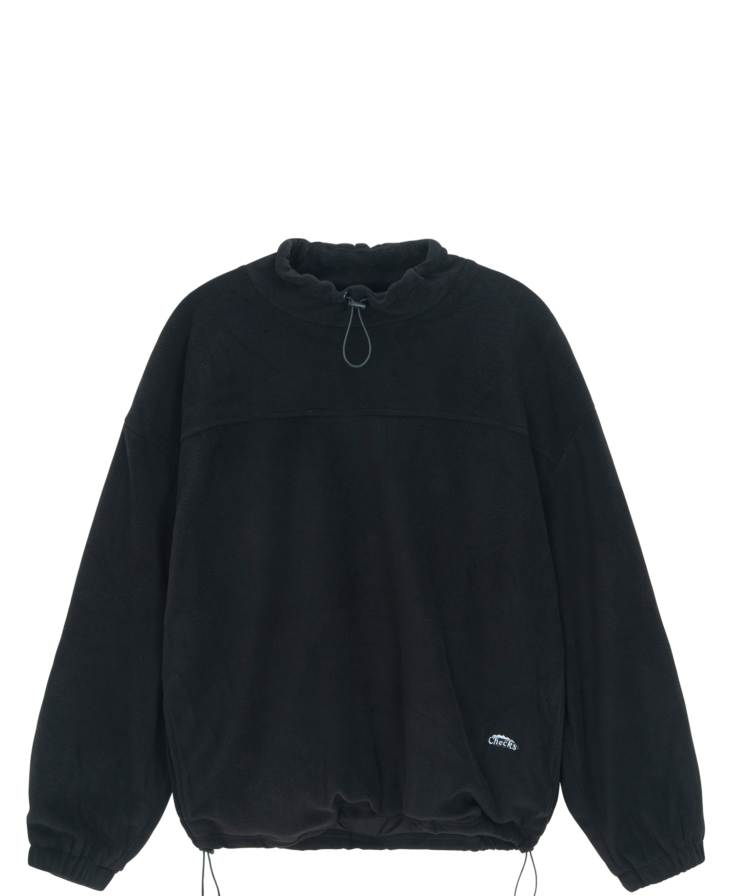 FLEECE MOCK NECK JUMPER_BLACK