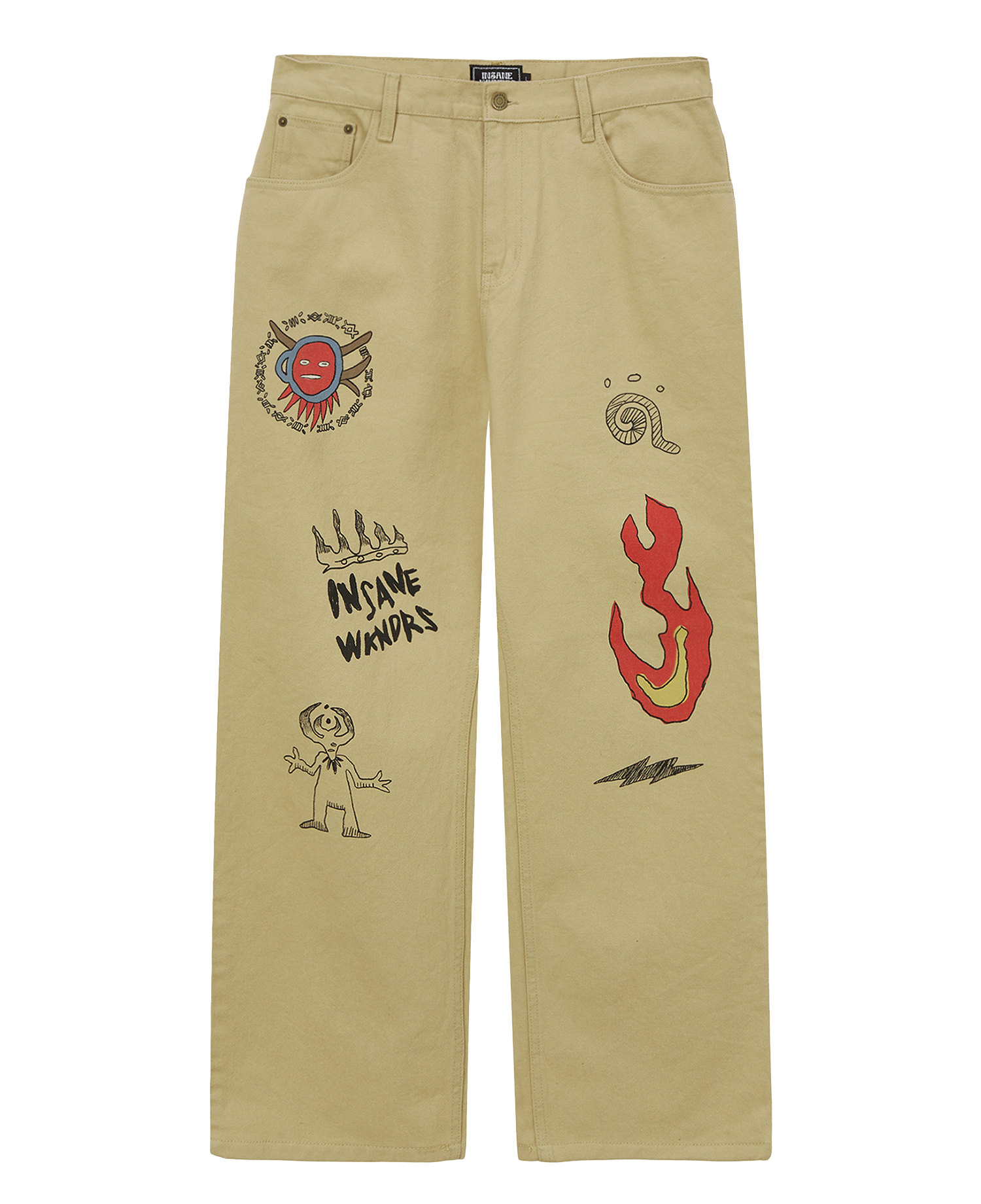 [WKNDRS] HAND PAINTED PANTS_BEIGE