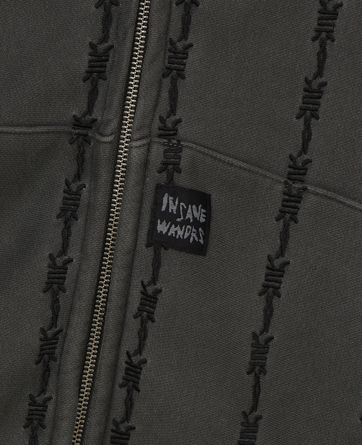 [WKNDRS] CHAIN ZIPUP HOODIE_CHARCOAL