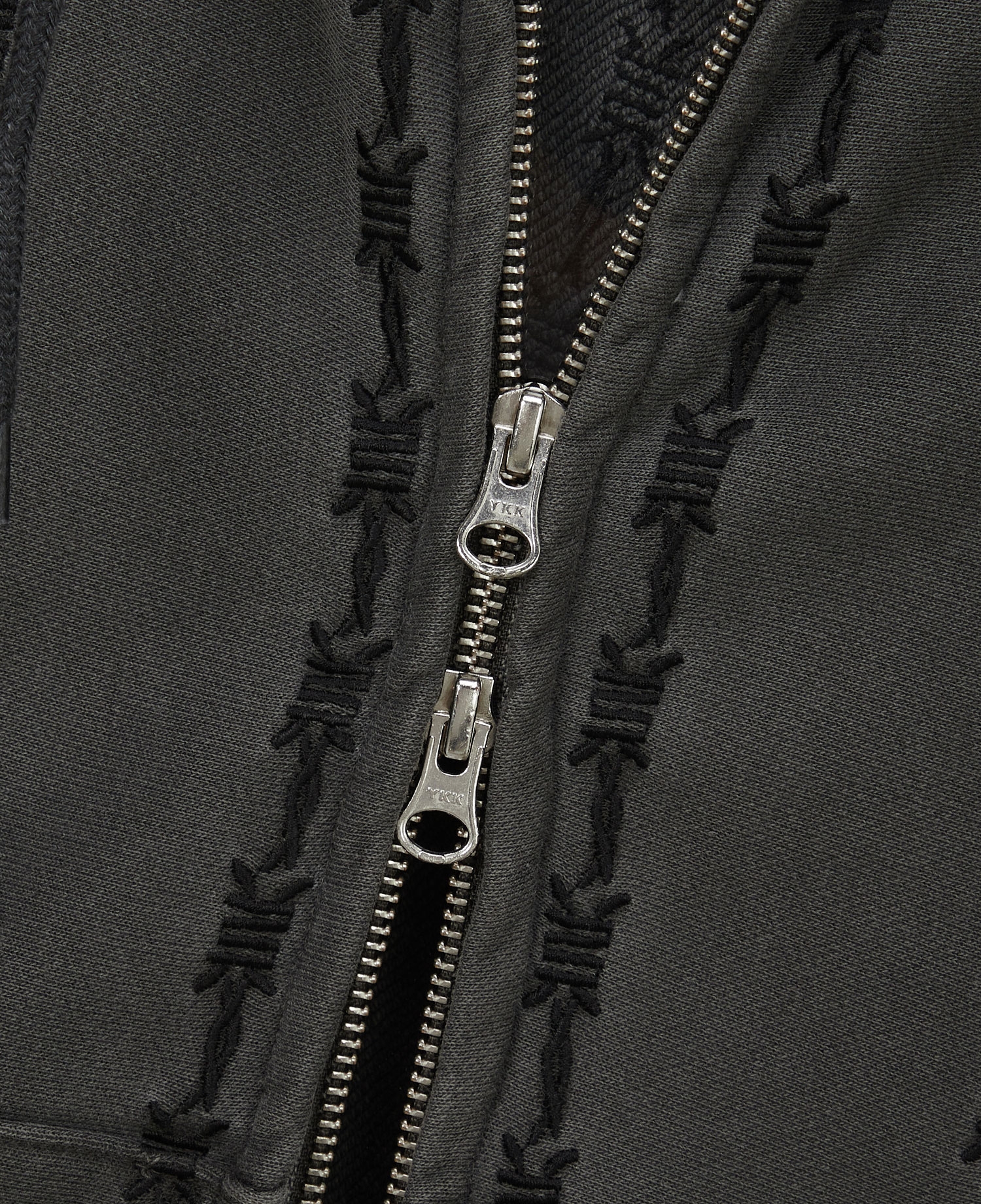 [WKNDRS] CHAIN ZIPUP HOODIE_CHARCOAL