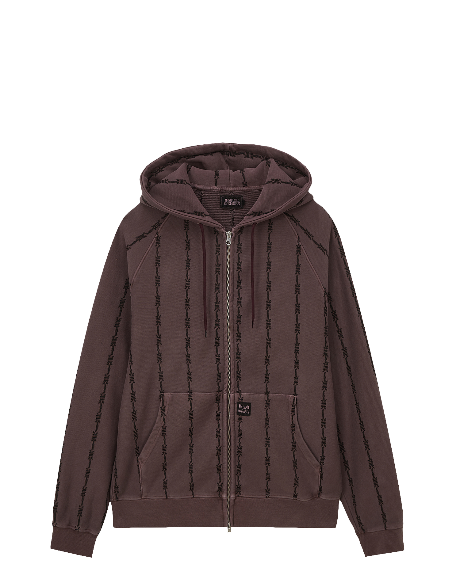 [WKNDRS] CHAIN ZIPUP HOODIE_BURGUNDY