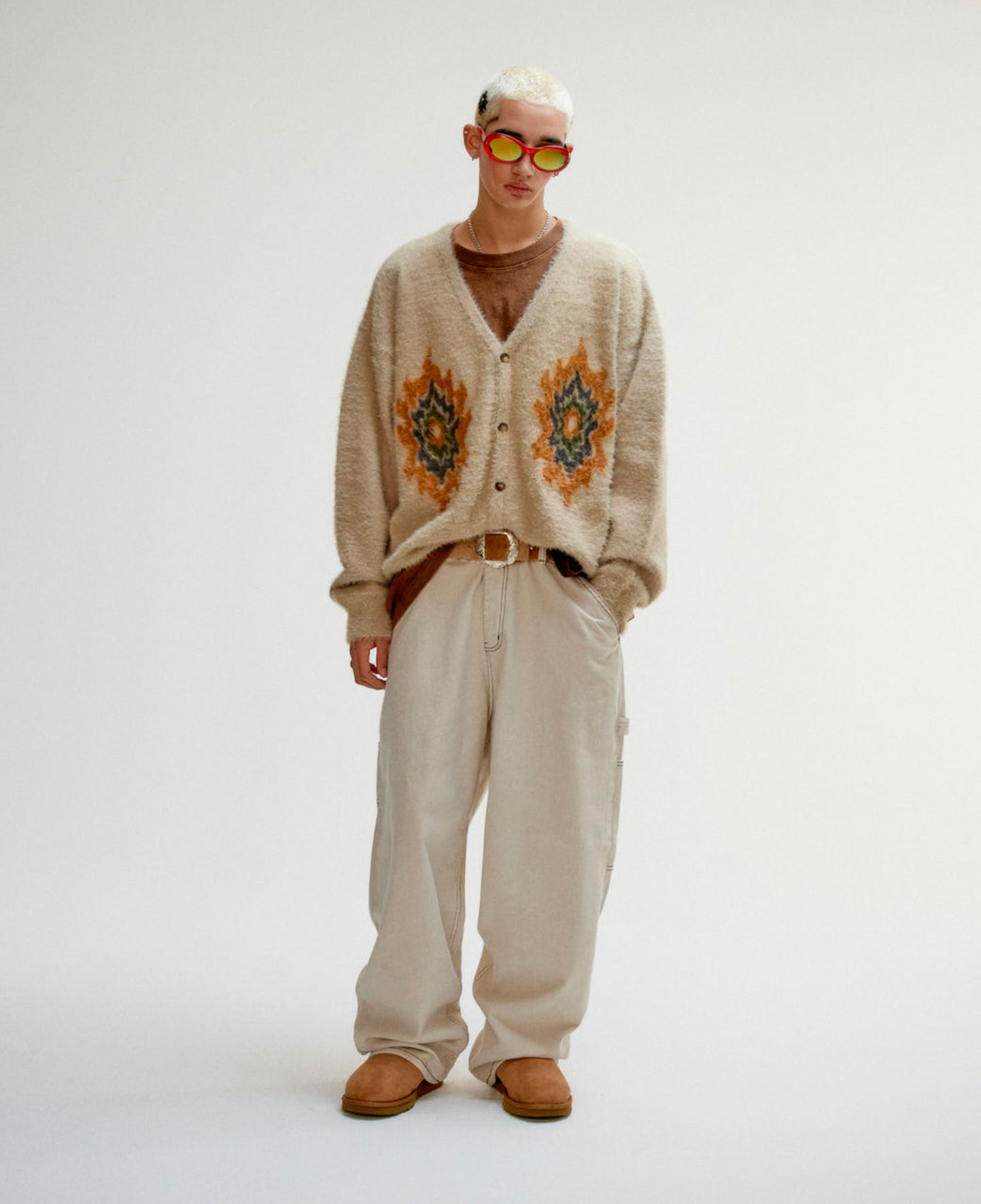 [WKNDRS] FLAME CARDIGAN_BEIGE