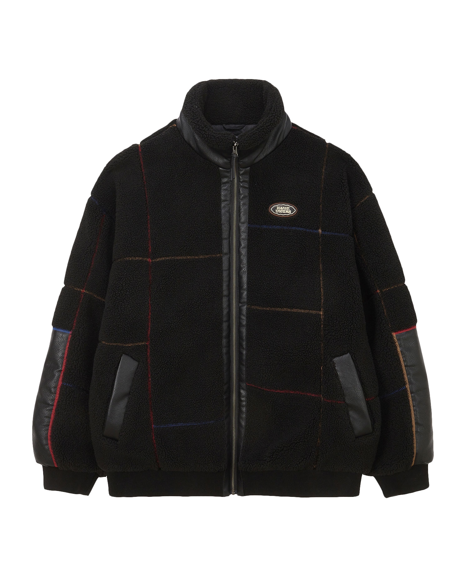 [WKNDRS] STITCHED SHERPA JACKET_BLACK